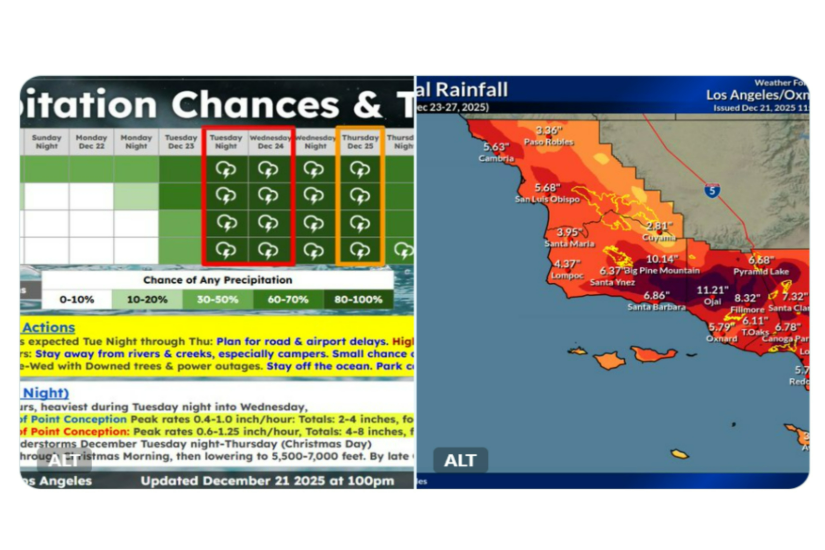 加州暴雨引发洪水酿1死 更多地区或爆洪灾